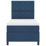 vidaXL Lit à ressorts avec matelas Bleu 100 x 200 cm tissu