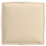 vidaXL Coussin pour assise de palette 4 Pièces Beige 40 x 40 x 8 cm