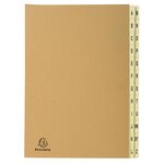 Trieur Rigide 24 Compartiments De A À Z Forever Kraft - A4 - Kraft Brun - Exacompta