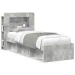 vidaXL Cabinet de Tête de Lit Gris béton Bois d’ingénierie