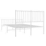 vidaXL Cadre de lit métal avec tête de lit/pied de lit blanc 120x190cm