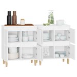 vidaXL Buffets 2 Pièces blanc 60x35x70 cm bois d'ingénierie