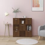 vidaXL Bibliothèque Chêne marron 90x30x90 cm Bois d'ingénierie