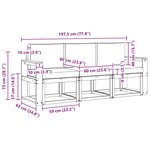 vidaXL Ensemble de canapés d'extérieur 3 pc