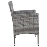 vidaXL Salon de jardin 2 Pièces avec coussin Résine tressée Gris