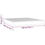 vidaXL Matelas de lit à ressorts ensachés Gris foncé 180x200x20 cm