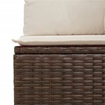 vidaXL Salon de jardin avec coussins 6 Pièces marron résine tressée
