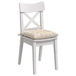 vidaXL Coussins de siège 4 Pièces Beige 40 x 40 x 6 cm Microfibre