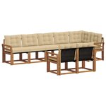 vidaXL Ensemble de canapés d'extérieur 8 pc Naturel et Beige