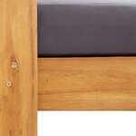 vidaXL Banc de jardin avec coussins 140 cm Bois d'acacia solide Gris
