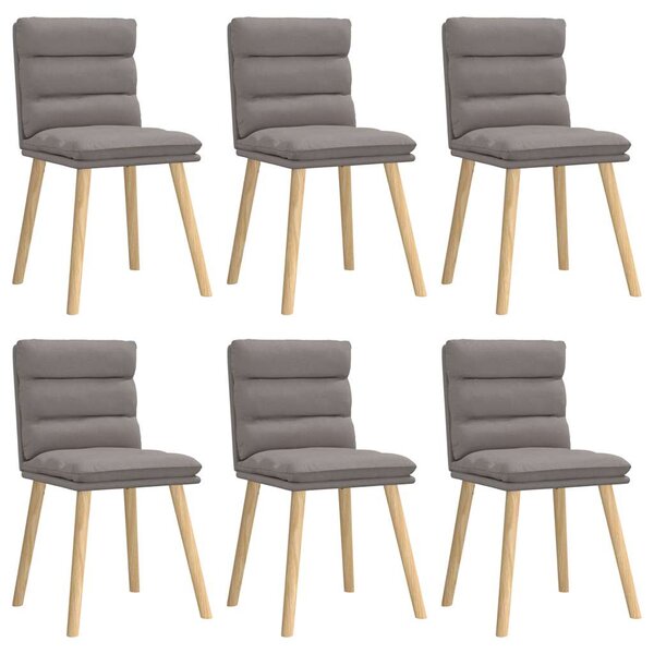 vidaXL Chaises à manger lot de 6 taupe tissu