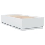vidaXL Cadre de lit blanc 90x190 cm bois d'ingénierie