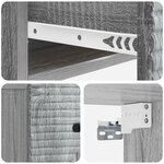 vidaXL Cabinet de chevet mural 2 Pièces Sonoma gris 34 5 x 33 x 20 cm