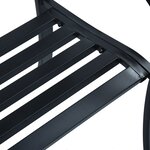 vidaXL Banc de jardin 125 cm Noir Acier