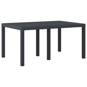 vidaXL Table de Jardin Anthracite 150 x 100 x 73 cm polyrotin