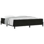 vidaXL Lit à ressorts avec matelas Noir 180 x 220 cm tissu