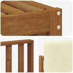 vidaXL Ensemble de canapés d'extérieur 4 Pièces Naturel et Crème