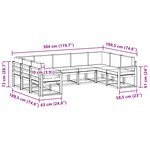 vidaXL Ensemble de canapés d'extérieur 9 Pièces Blanc et crème