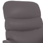 vidaXL Fauteuil de massage Gris Similicuir