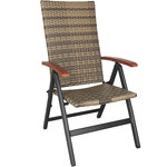 Tectake Fauteuil de jardin pliable MELBOURNE - marron naturel