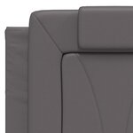 vidaXL Lit avec matelas gris 140x190 cm similicuir