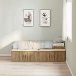 vidaXL Cadre de Lit de Rangement Chêne Artisan 80x200 cm