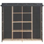 vidaXL Garde-robe Gris 173x40x170 cm Tissu