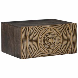 vidaXL Table de chevet faite main Marron café 40 x 30 x 20 cm