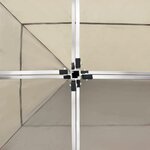 vidaXL Tente de réception pliable avec parois Aluminium 6 x 3 m Crème