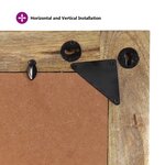 vidaXL Miroir 70x50 cm bois de manguier massif et verre