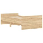 vidaXL Cadre de lit avec tiroirs sans matelas chêne sonoma 90x190 cm