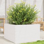 vidaXL Jardinière blanc 80x80x45 5 cm bois de pin massif