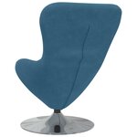 vidaXL Fauteuil œuf Bleu 63 x 73 x 90 cm Velours