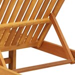 vidaXL Transat Marron et Crème 199 x 63 x 85 cm Bois d'Acacia Massif
