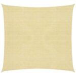 vidaXL Voile d'ombrage 160 g/m² Beige 7x7 m PEHD