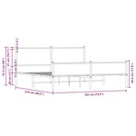 vidaXL Cadre de lit en métal sans matelas chêne sonoma 183x213 cm