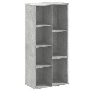 vidaXL Bibliothèque gris béton 50x25x105 cm bois d'ingénierie