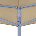 vidaXL Toit de tente de réception 3x3 m Beige 270 g/m²
