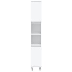 vidaXL Ensemble de meubles salle de bain 3 Pièces blanc bois d'ingénierie
