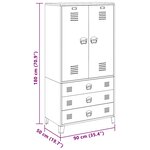 vidaXL Garde-robe Blanc 90x50x180 cm Métal