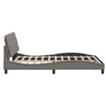 vidaXL Cadre de lit sans matelas taupe 140x190 cm tissu