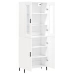 vidaXL Buffet haut Blanc 69 5x34x180 cm Bois d'ingénierie