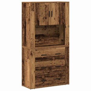 vidaXL Haut Armoire Bois ancien 80 x 33 x 150 cm Bois d'ingénierie