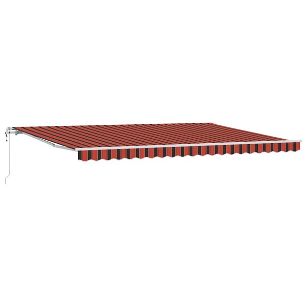 vidaXL Auvent Rétractable orange et marron 500 × 300 cm tissu