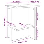 vidaXL Table basse 2 Pièces Chêne Sonoma 40 x 30 x 49 cm