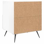 vidaXL Table de chevet blanc brillant 40x35x47 5 cm bois d’ingénierie