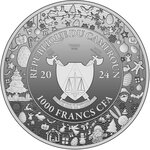 Pièce de monnaie en Argent 1000 Francs g 31.1 (1 oz) Millésime 2024 Precious Family Moments THANKSGIVING (PRÉCOMMANDE)