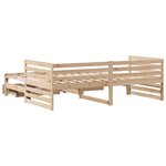 vidaXL Lit de jour avec tiroirs sans matelas 90x200 cm bois massif