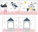 Rideau pour lit en hauteur en 4 parties Princesse
