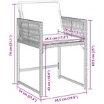 vidaXL Set de salle à manger de jardin 5 pièces avec coussins en rattan synthétique marron